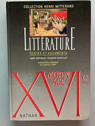 Cover of Littérature : textes et documents — Moyen Âge–XVIe siècle