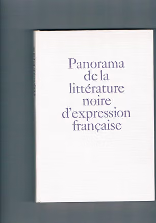 Cover of Panorama de la littérature noire d’expression française